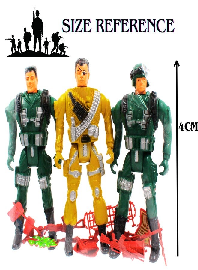 Mallexo Special Forces Action Figure Army Toys Set Military Soldiers with Weapon for Kids 3PCs with 10 Acessories Guns Fighter Jet Military Base Figurine Playsets for Boys & Girls Birthday Gifts - Image 4